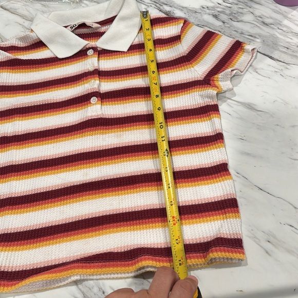 SO Women's Multicolor Striped Polo Blouse - Picture 9 of 10